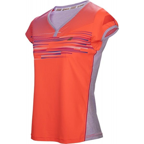 Tricou Babolat Performance Dama - rosu fluo [1]