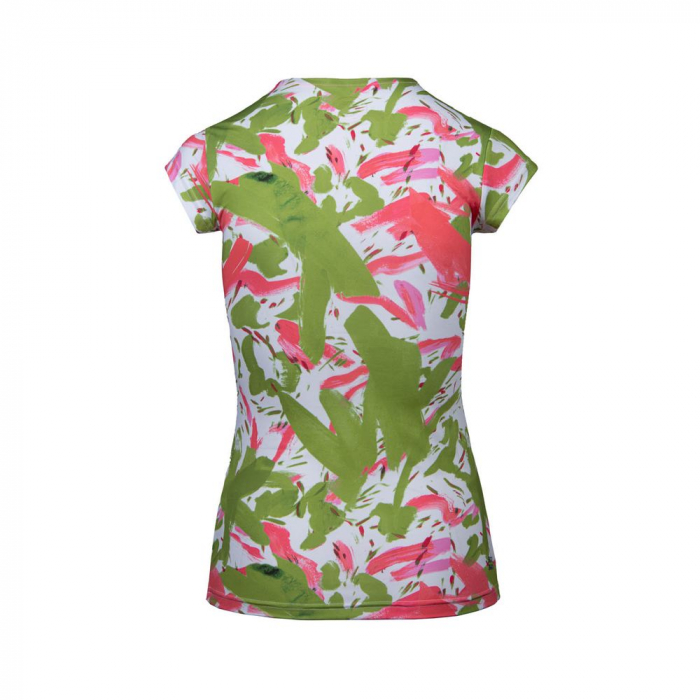 Tricou BIDI BADU Bella 2.0 Tech V-Neck Dama - Verde/Rosu [2]