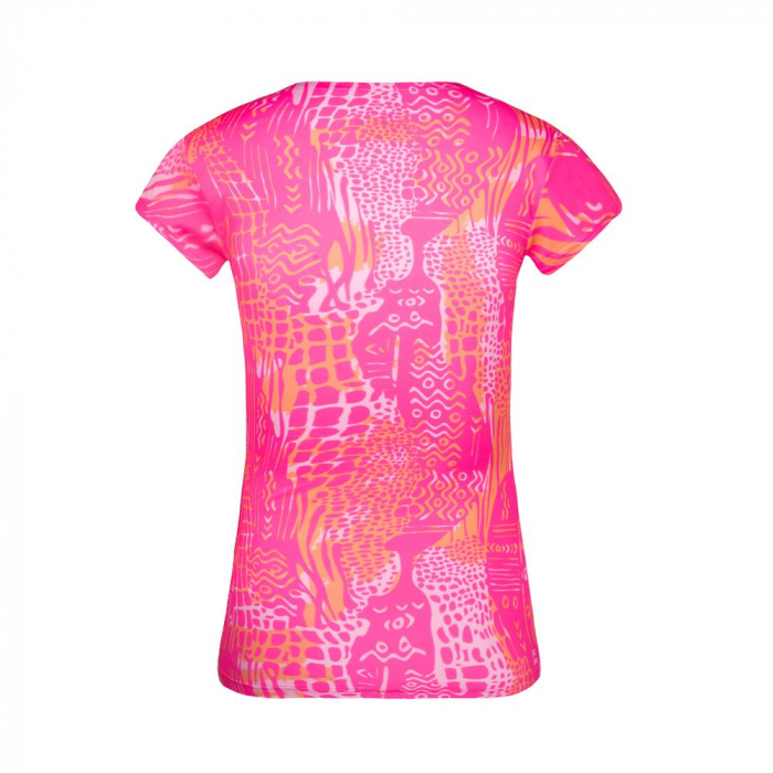 Tricou BIDI BADU Bella 2.0 Tech V-Neck Dama - Gri Inchis/Roz [2]