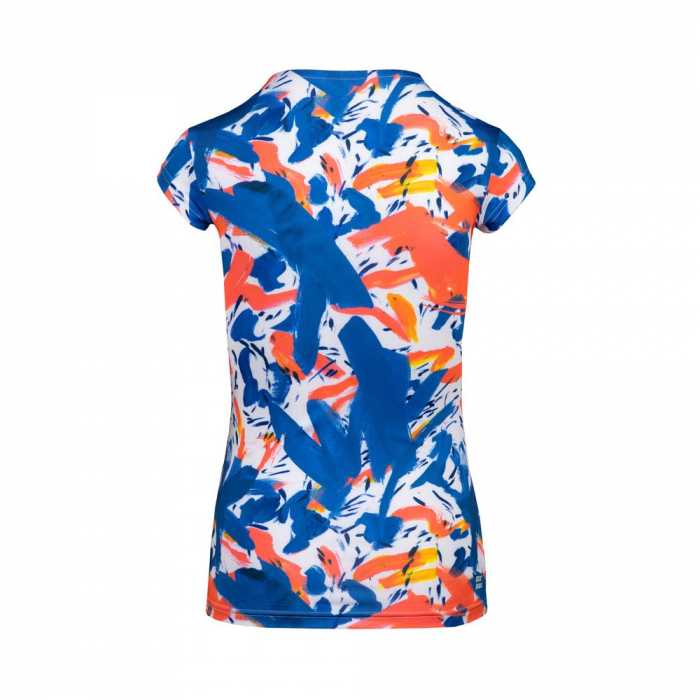Tricou BIDI BADU Bella 2.0 Tech V-Neck Dama - Albastru Inchis/Rosu [2]