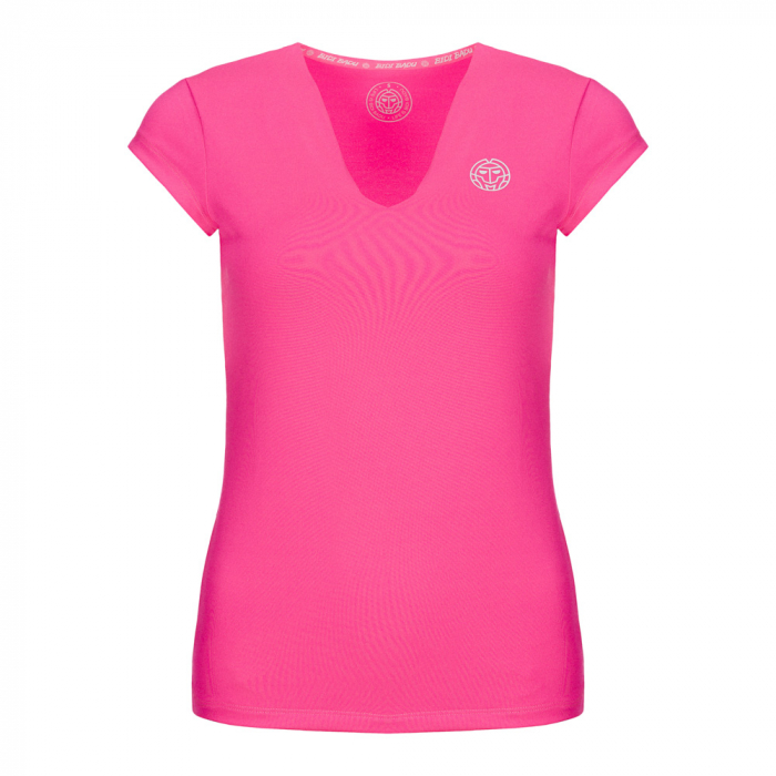 Tricou BIDI BADU Bella 2.0 Tech V-Neck Dama - Roz [1]