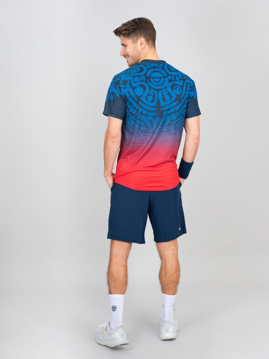 Tricou BIDI BADU Colortwist Barbat - Albastru Inchis/Rosu [6]