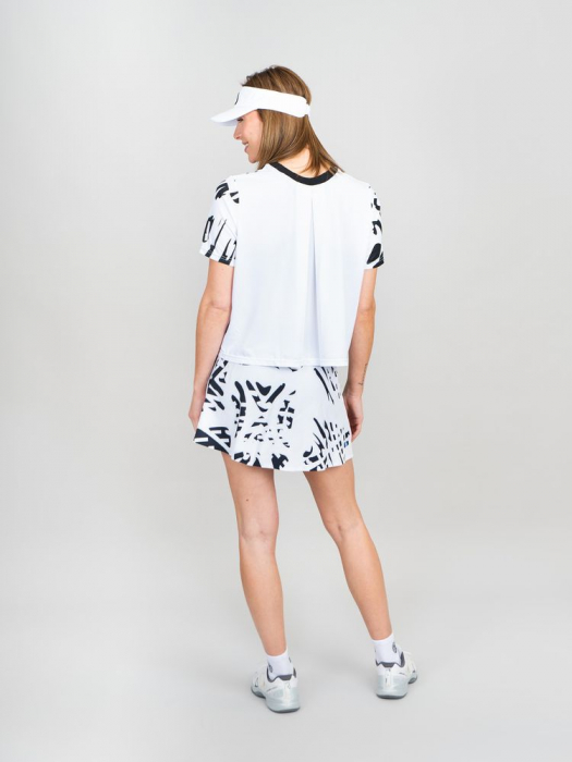 Tricou BIDI BADU Melbourne Dama - Alb/Negru [4]