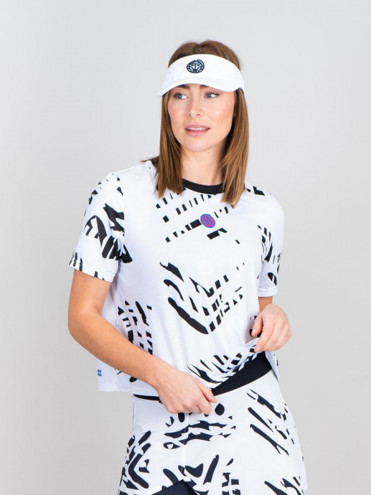 Tricou BIDI BADU Melbourne Dama - Alb/Negru [2]