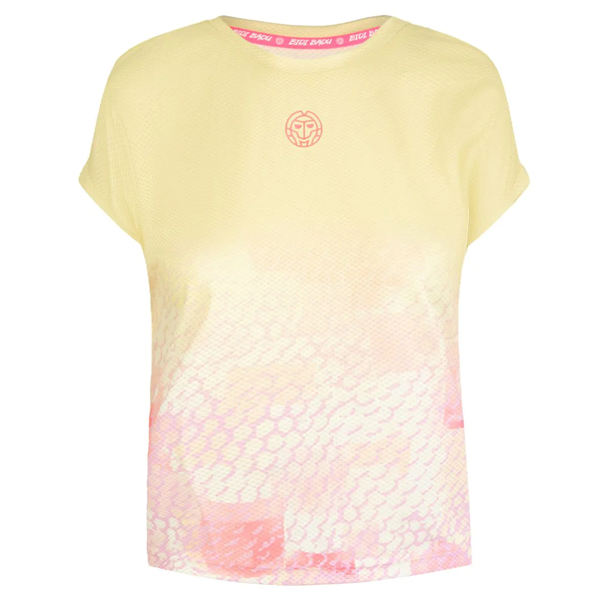 Tricou BIDI BADU Nadra Tech Dama - Galben Deschis/Roz [1]