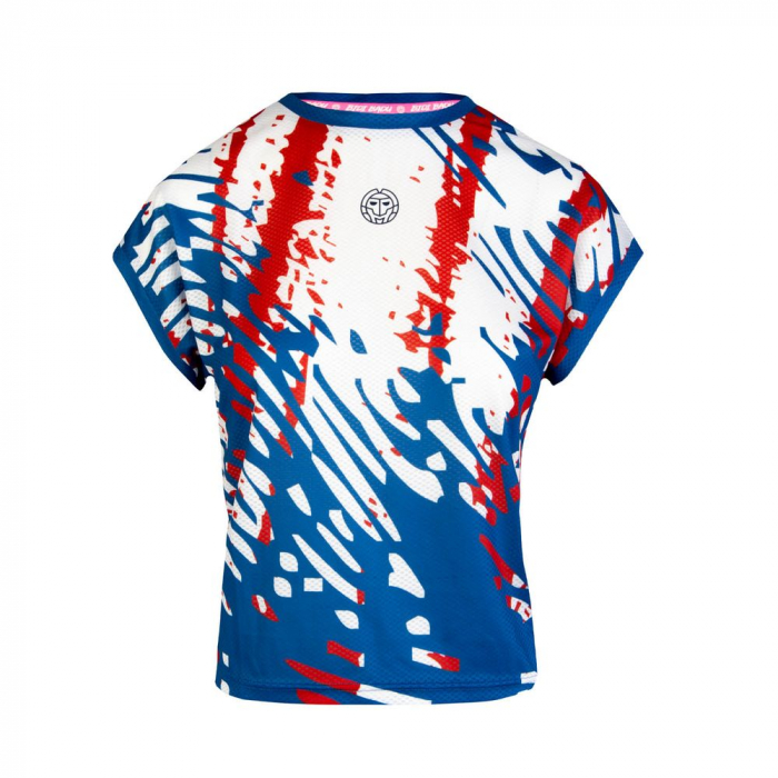 Tricou BIDI BADU Nadra Tech Dama - Albastru/Alb/Rosu [1]