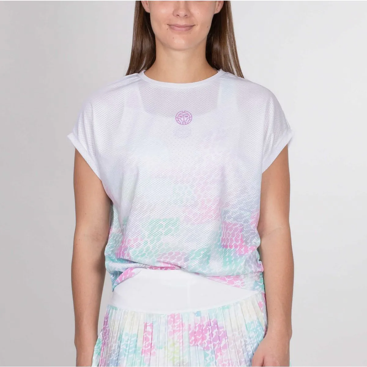Tricou BIDI BADU Nadra Tech Dama - Alb/Roz [3]