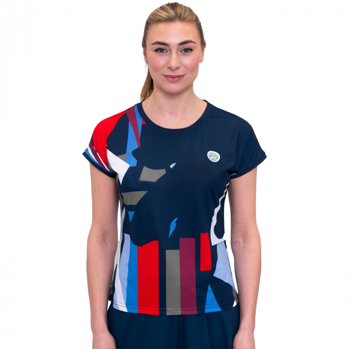 Tricou BIDI BADU New York Capsleeve Dama - Bleumarin/Rosu/Albastru [1]
