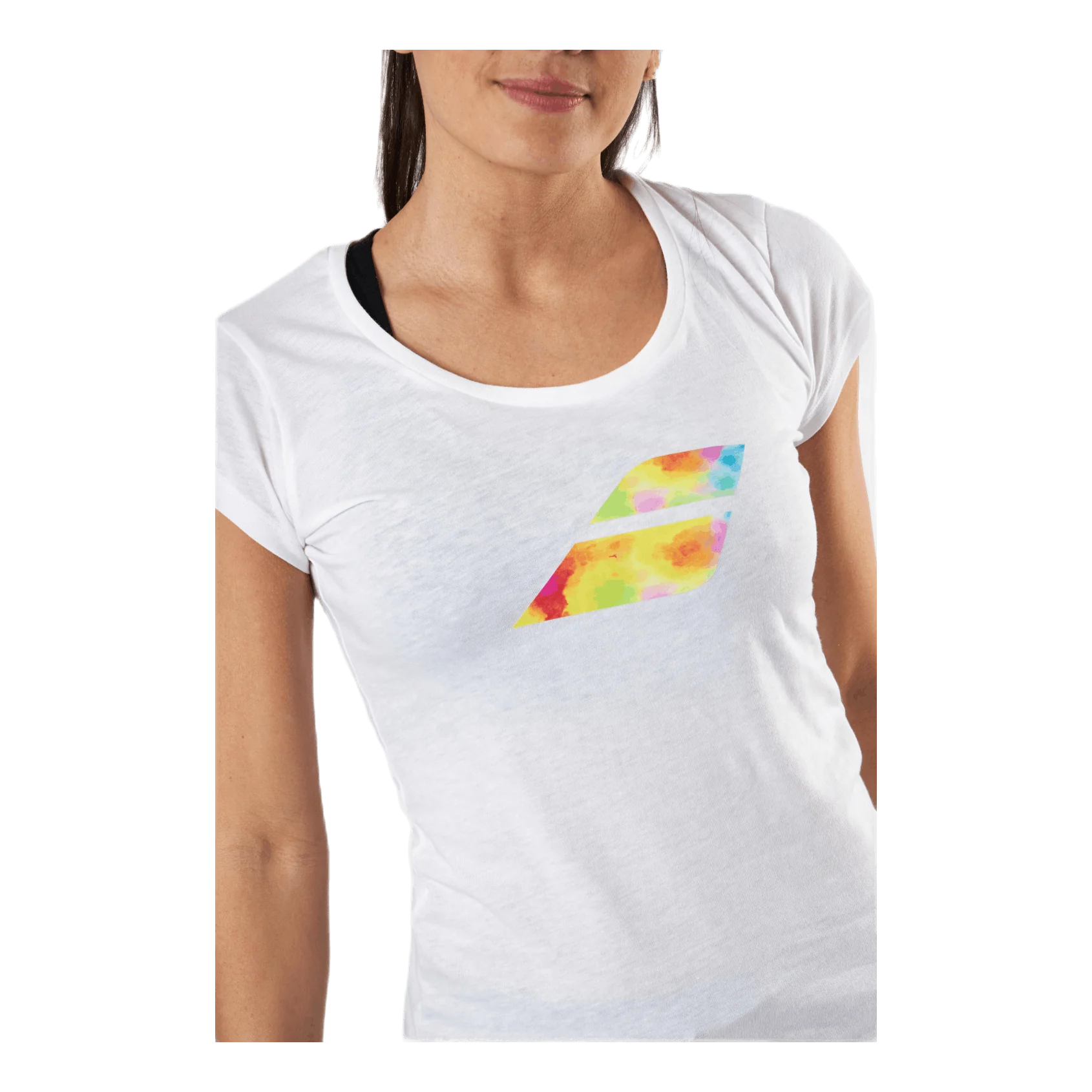 Tricou dama Babolat Exercise Big Flag - alb [1]