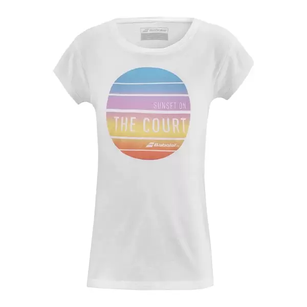 Tricou fete Babolat Exercise Message - alb [1]