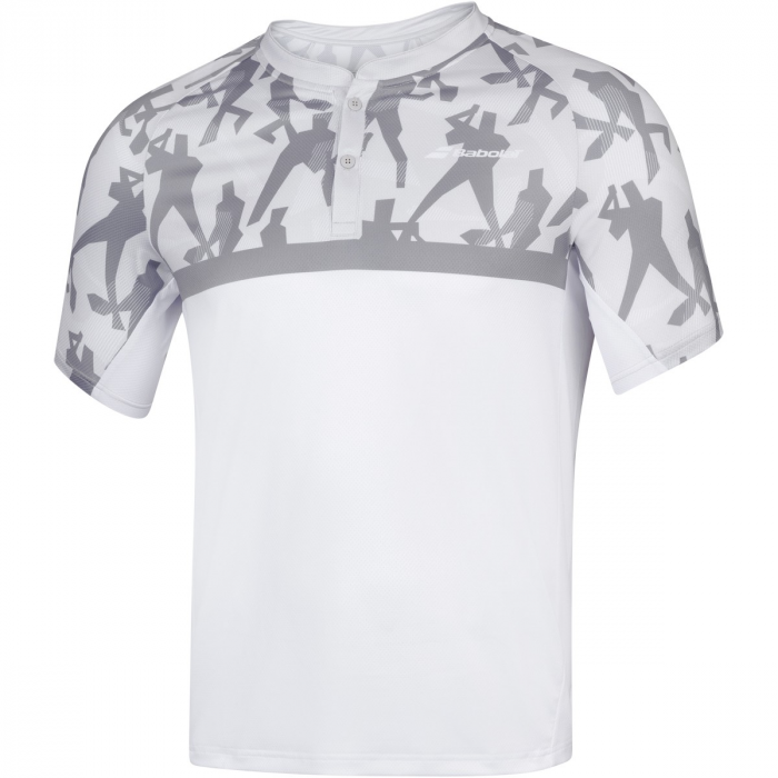 Tricou polo barbati Babolat Compete - alb/gri [1]