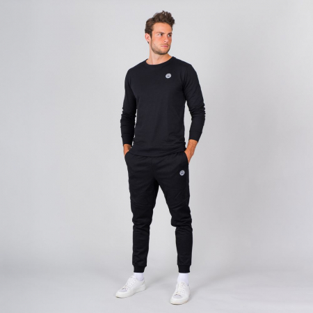 Bluza barbati BIDI BADU Chaka Basic Crew  - Negru [3]
