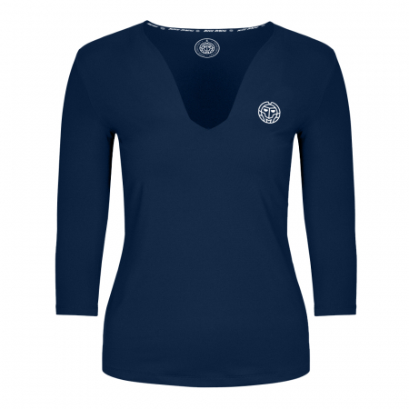 Bluza si hanorac dama - Bluza dama BIDI BADU Ariana Tech V-Neck - albastru