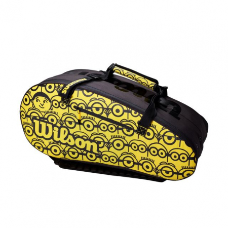 Termobag tenis - Geanta minions tour Wilson 12pk Black/Ye