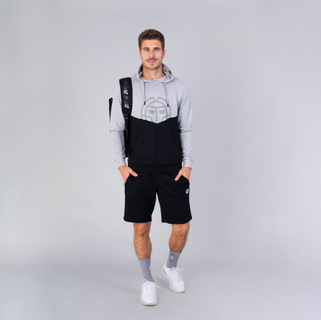 Bluza si hanorac barbati - Hanorac barbati BIDI BADU Lunis Lifestyle - Gri Deschis/Negru