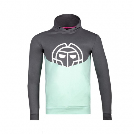 Bluza si hanorac baieti - Hanorac BIDI BADU Bassem Lifestyle Baiat - Gri Inchis/Menta