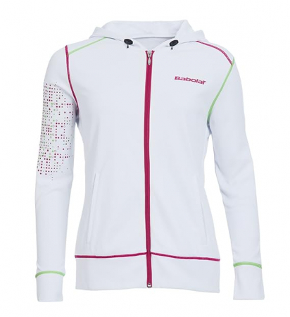 Bluza si hanorac dama - Hanorac dama Babolat Sweat Performance - Alb