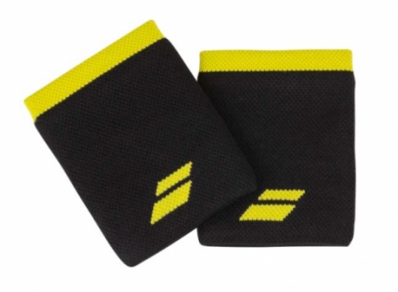 Accesorii - Mansete Babolat Logo x2 - negru/galben