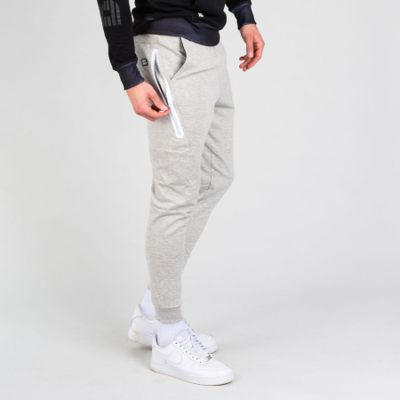 Pantalon barbati BIDI BADU Matu Basic Cuffed - gri deschis [5]