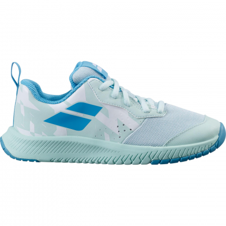 Pantofi tenis copii si juniori - Pantofi Babolat Pulsion All Court Junior - Alb / Verde Pal