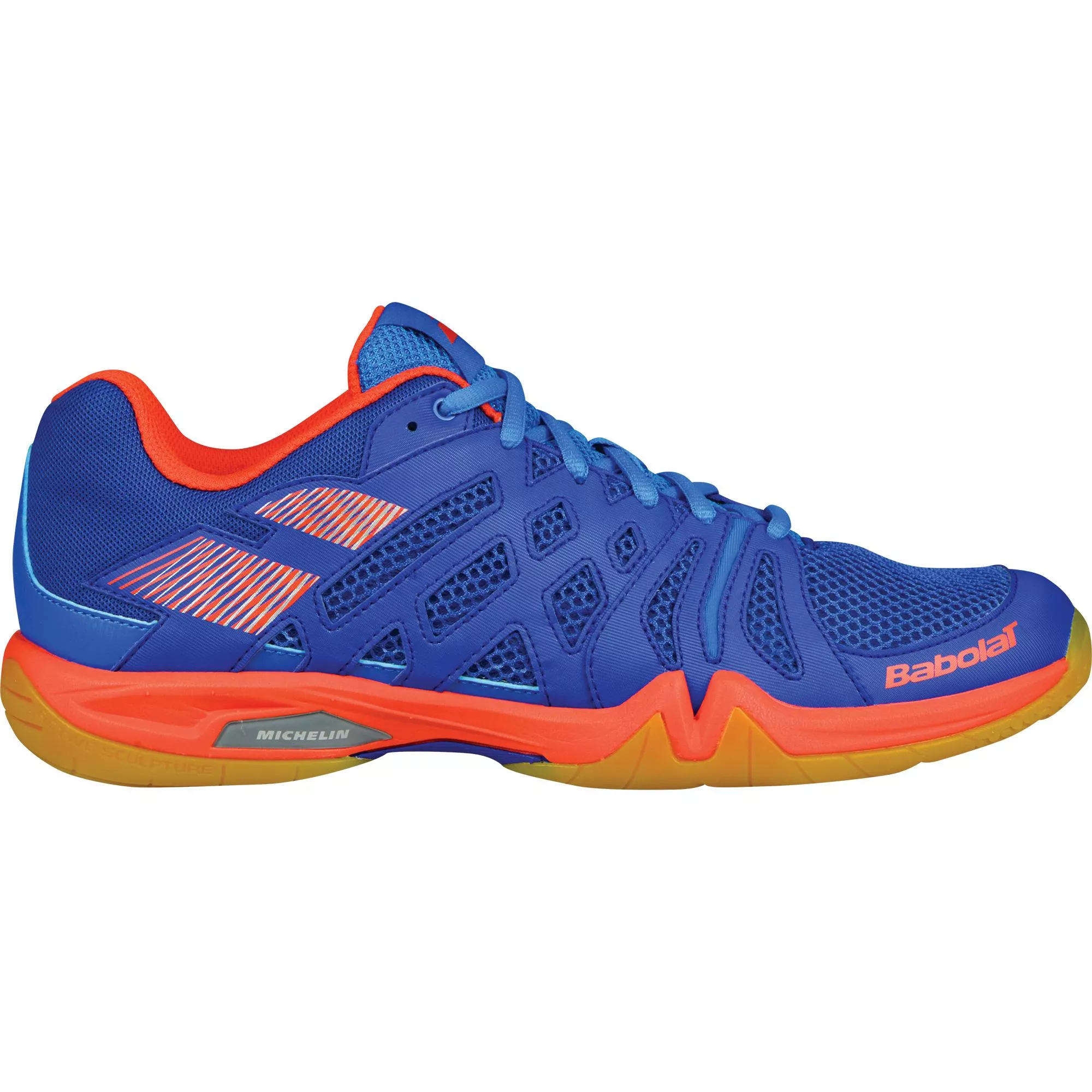 Pantofi tenis barbati - Pantofi badminton Babolat Shadow Team Barbat - Albastru / Portocaliu