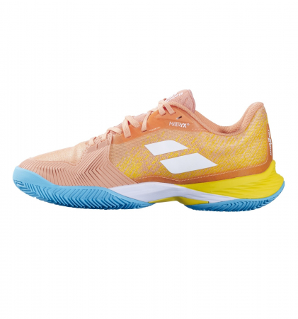 Pantofi de Tenis Babolat Jet Mach 3 Clay Dama - Roz / Auriu [2]