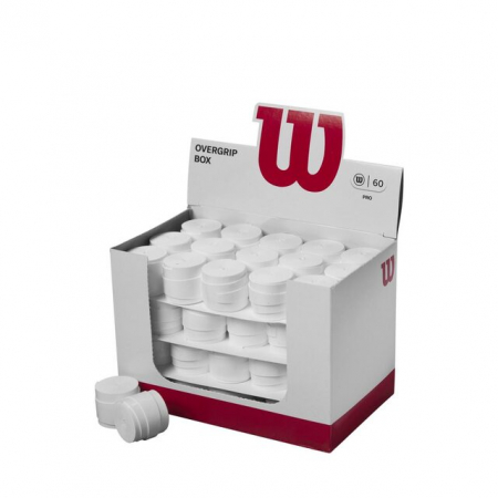 Grip si Overgrip - Set 60 bucati overgrip Wilson PRO Feel albe - perforate