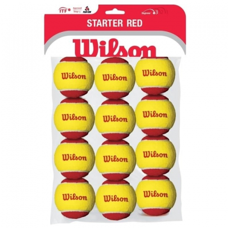 Mingi - Set mingi tenis Wilson Starter Red, 12 buc