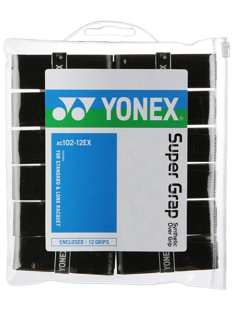 Gripuri si Overgripuri - Set Overgrip Yonex Super Grap AC102-12EX - negru
