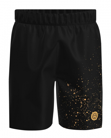 Pantaloni scurti - Sort barbati - Short barbati BIDI BADU Paris 2024 7Inch - Negru/Auriu