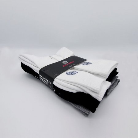 Sosete BIDI BADU Don Carlito XXL Crew Move Socks 6 Perechi - Gri/Negru/Alb [1]