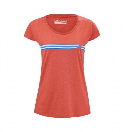 Tricou Babolat Exercise Stripes Dama - Rosu [1]