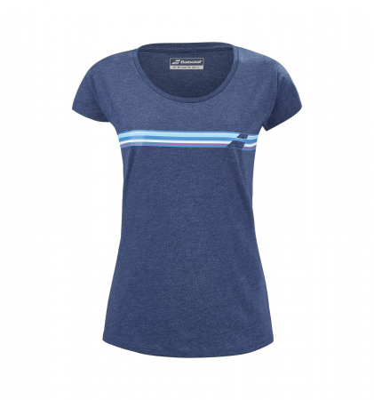 Tricou Babolat Exercise Stripes Dama - Albastru Inchis [1]