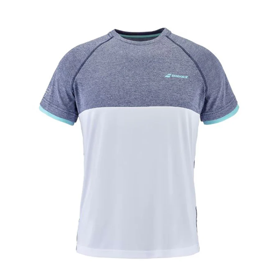Tricou baieti - Tricou Babolat Play Crew - alb/gri