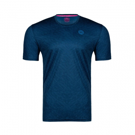 Tricou barbati - Tricou barbat BIDI BADU Falou Tech - Albastru Inchis/Petrol