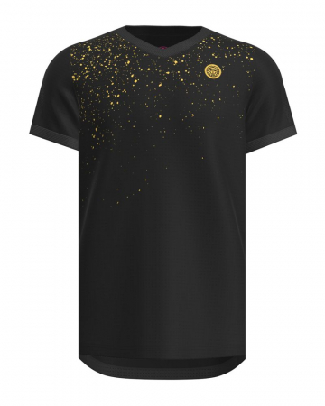 Tricou barbati - Tricou barbat BIDI BADU Paris  - Negru/Auriu