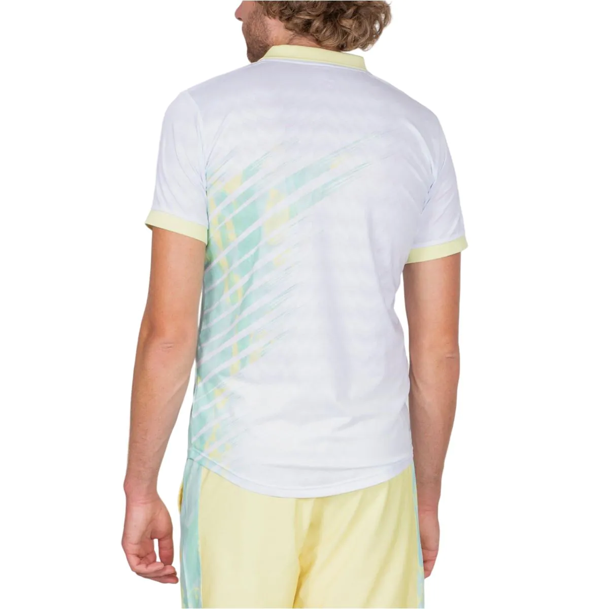 Tricou barbat BIDI BADU Yero Tech Polo - Menta/Galben Deschis [3]