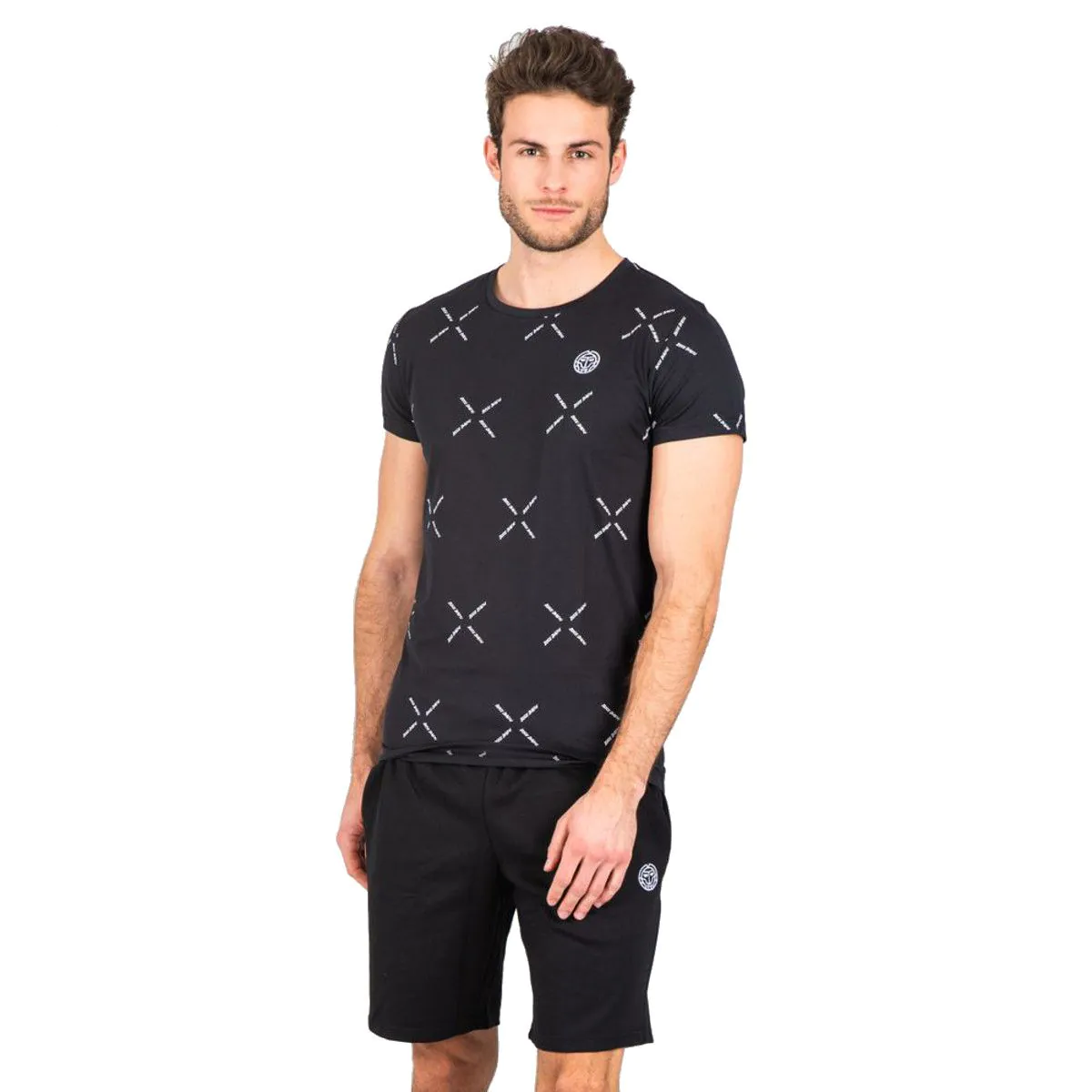 Tricou BIDI BADU Aleko Basic Tape Barbat - Negru [2]