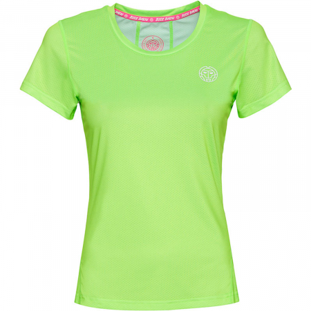 Imbracaminte fete - Tricou BIDI BADU Calla Tech Roundneck Fata - Verde Neon