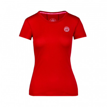 Imbracaminte fete - Tricou BIDI BADU Calla Tech Roundneck Fata - Rosu Inchis