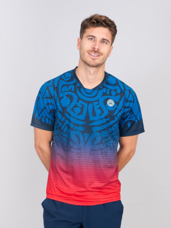 Tricou BIDI BADU Colortwist Barbat - Albastru Inchis/Rosu [2]