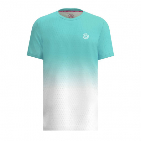 Tricou baieti - Tricou BIDI BADU Crew Gradiant Baiat - Aqua/Alb