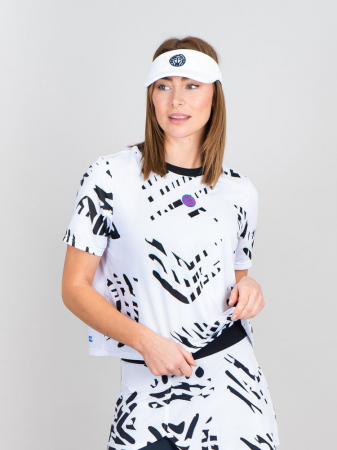 Tricou BIDI BADU Melbourne Dama - Alb/Negru [1]
