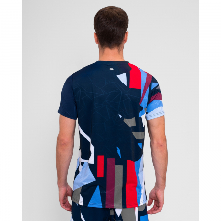 Tricou BIDI BADU New York 2024 Barbat - Albastru Inchis/Rosu/Albastru [1]