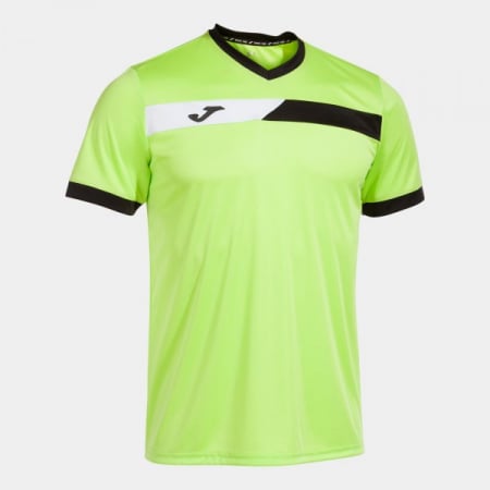 Tricou baieti - Tricou Joma Court LIME BLACK WHITE