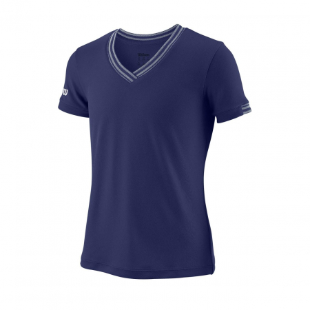 Imbracaminte fete - Tricou Wilson Team V-Neck, fete, albastru