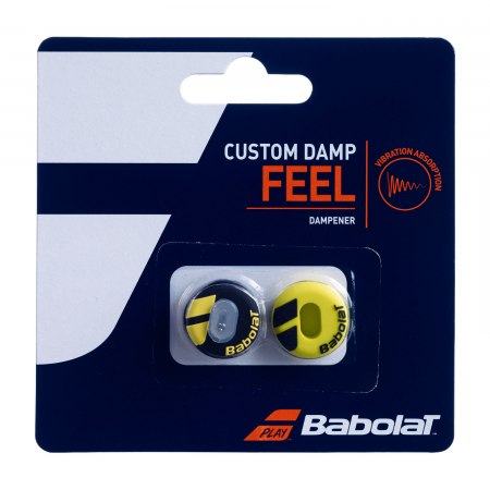 Vibra stop ( Antivibrator) - Vibrastop Babolat Custom Damp x2 - negru/galben