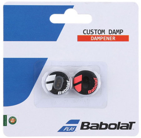 Vibra stop ( Antivibrator) - Vibrastop Babolat Custom Damp x2 - negru/rosu fluo