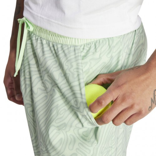 adidas A.O. Pro Ergo Short Pantaloni Scurti Tenis Barbati Verde deschis, Lime, Negru [4]
