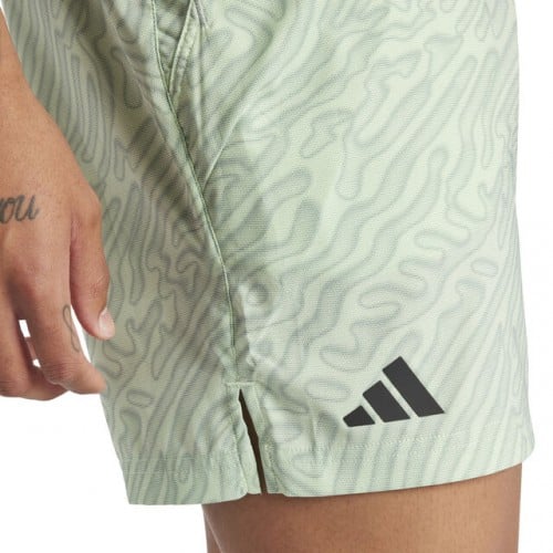 adidas A.O. Pro Ergo Short Pantaloni Scurti Tenis Barbati Verde deschis, Lime, Negru [5]